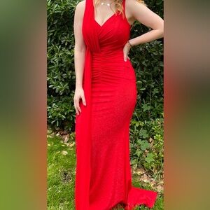 Elegant Red Evening Gown